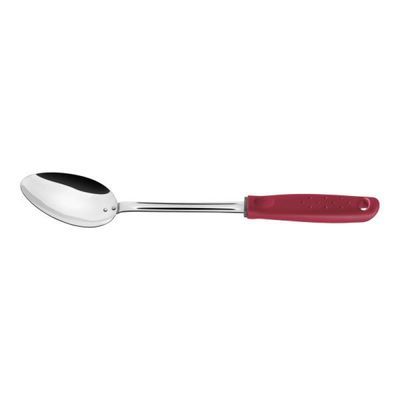 Colher para Servir Tramontina Utilita em Aço Inox com Cabo de Polipropileno Vermelho
