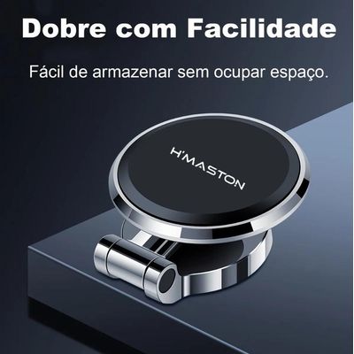 Suporte Magnético Mesa Veicular Dobramento Duplo Rotação 360° CJ-69