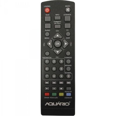 Controle Remoto Para Conversor Digital Dtv-5000 Preto Aquario