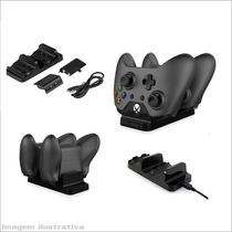 Carregador Dual Power Dock com 2 Baterias para Controle Xbox One Dobe 300mah