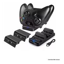 Carregador Dual Power Dock com 2 Baterias para Controle Xbox One Dobe 300mah