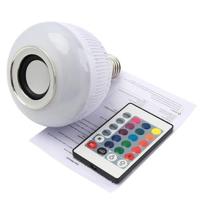 Lâmpada Musical Multicolorida Led RGB Caixa De Som Bluetooth 3W