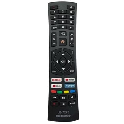 Controle Remoto Para Tv Multilaser Smart Led 4k Tl025 Tl027 Tl032