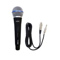Microfone Dinâmico Profissonal com Cabo 4 Metros Performance Sound