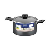 Caldeirão Tramontina Turim em Alumínio com Revestimento Interno e Externo em Antiaderente Starflon Max Chumbo 20 cm