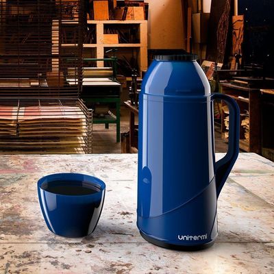 Garrafa Térmica Unitermi Roma De Vidro 0.5l - Azul