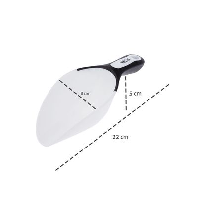 Pa de Gelo ou Concha para Mantimentos Branco Plastico 22cm