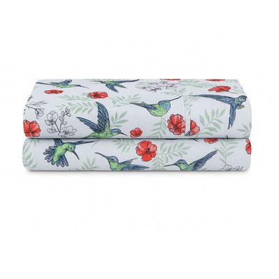 Lençol de Cima Avulso Luar Estampado Solteiro 01 Peça Malha 100% Algodão - Birds