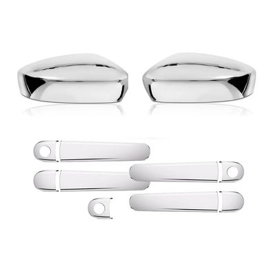 Kit Aplique Cromado Maçaneta Retrovisor Sem Pisca Volkswagen Fox Up Gol G6 G7 G8