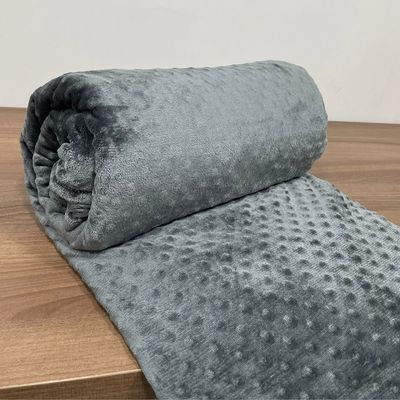Manta Cobertor Microfibra Phoa King - Cinza - 100% Poliéster
