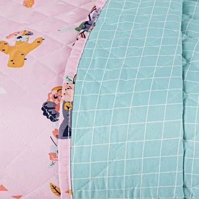 Cobre Leito Kidsteem Solteiro Micropercal Foxy 2 Peças  - 100% Poliéster