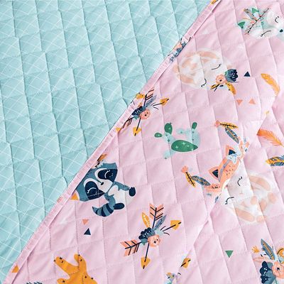 Cobre Leito Kidsteem Solteiro Micropercal Foxy 2 Peças  - 100% Poliéster
