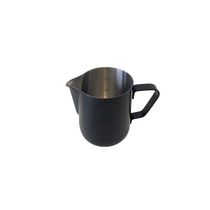 Leiteira Caneca Inox Preta Jarra Mini Bule 350ml