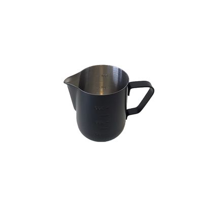 Leiteira Caneca Inox Preta Jarra Mini Bule 350ml
