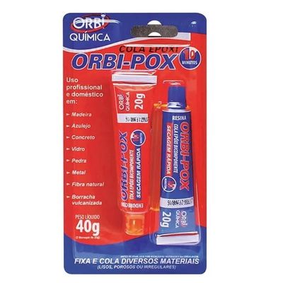 Cola Epóxi Orbi Pox 10 Min 40g ORBI-POX