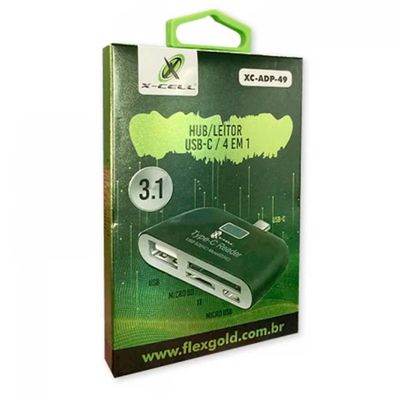 Adaptador USB-C 4 em 1 HUB/leitor XC-ADP-49 X-CELL