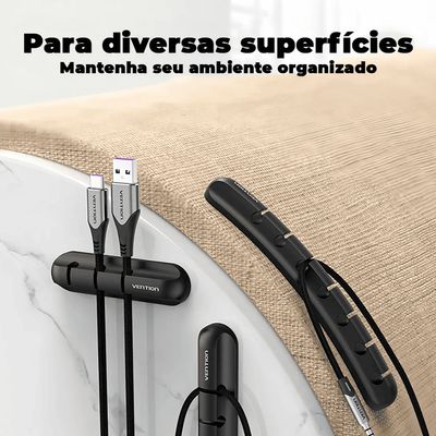 Organizadores De Cabos Mesa Superfície Vention até 7 cabos