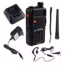 Rádio Comunicador HT Dual Band UHF VHF UV-5R com FM Fone de Ouvido PTT
