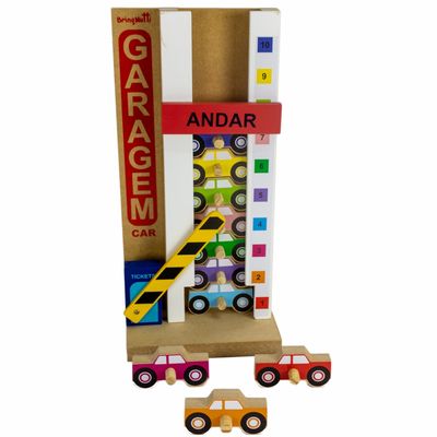 Jogo Garagem Car  - Madeira - BrinqMutti