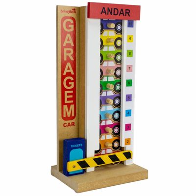 Jogo Garagem Car  - Madeira - BrinqMutti