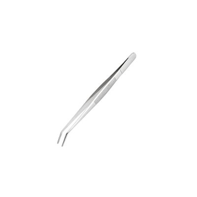 Pinça Culinaria Ponta Dobrada Aço Inox Empratamento 16cm