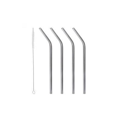 Canudo de Inox Curvo Reutilizavel Escovinha Limpeza Jogo 5un