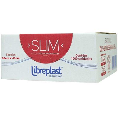 SACOLA PLASTICO MEDIO 30CMX40CMX1,7 C/1000 LIBREPLAST
