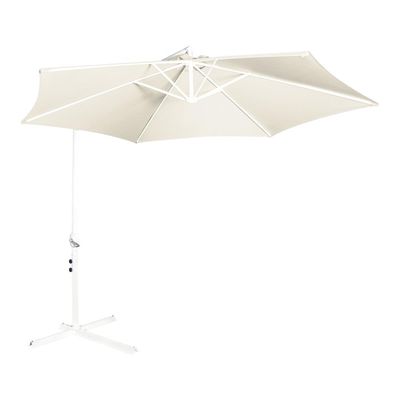 Ombrelone Malibu 3m Com Base Jardim E Piscina Mor Bege