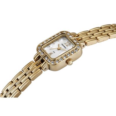 Relogio Mondaine Feminino Ref: 99781lpmvde1 Retangular Dourado