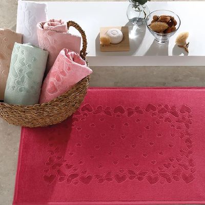 Toalha Piso Romance 70x50cm Dohler Bege