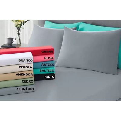 Lencol Avulso Casal com Elastico Malha Sul Brasil Preto