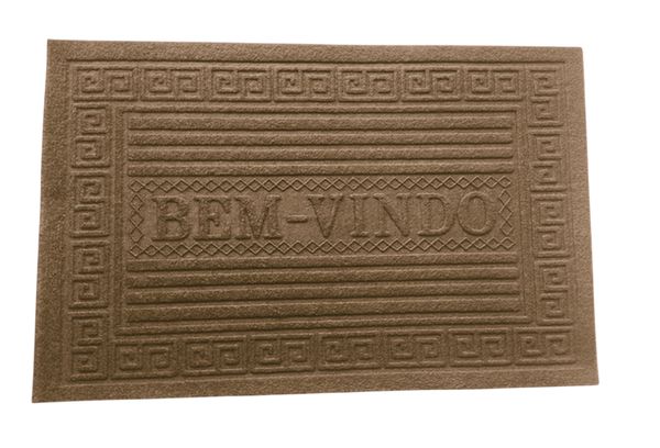Capacho Bem Vindo 37x57cm Emborrachado Argivai Marrom