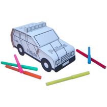 Kit de Papelão - Carro de Polícia - Kits for Kids