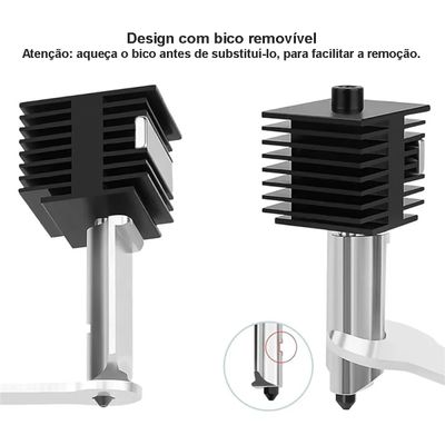 2x Unidades Bico Hotend Impressora Bambulab A1 A1 Mini 0.4mm