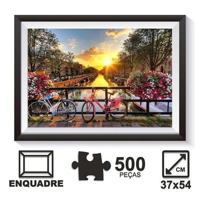 Quebra-Cabeça - 500 peças - Amsterdam - Pais e Filhos