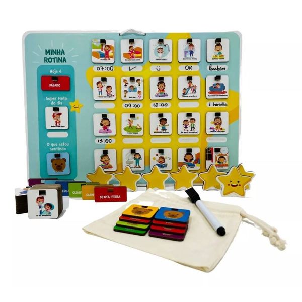 Minha Rotina Estrelinhas Brinquedo Educativo Infantil