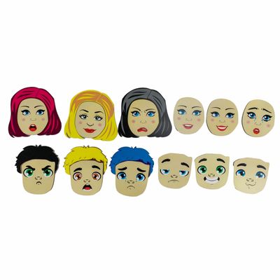 Jogo Feições Faciais - Madeira - BrinqMutti