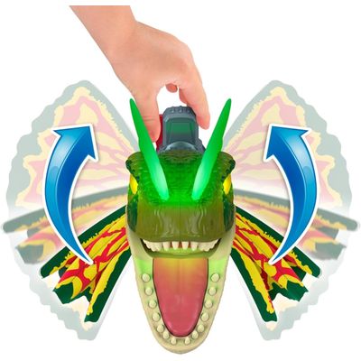 Imaginext Dilophosaurus Gigante Com Som E Luz Mattel - HVY16
