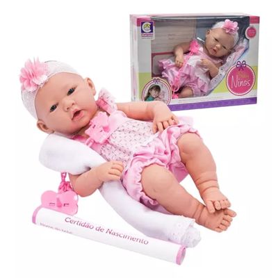 Boneca Baby Ninos Bebê Recém Nascida Cotiplás - 2032