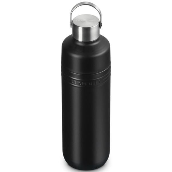 GARRAFA LE CREUSET TÉRMICA ON THE GO EM AÇO INOXIDÁVEL 1 LITRO MATTE BLACK 41066330000001