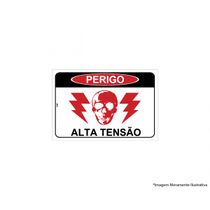 Placa Sinal.Pvc 20X30Cm Perigo Alta Tensao Ref2438