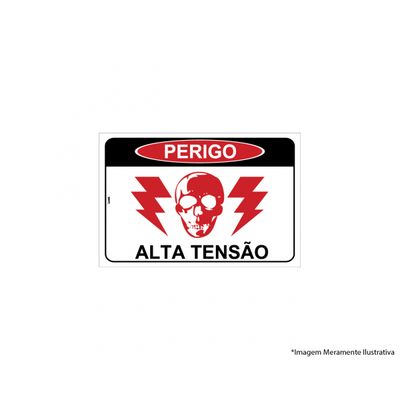 Placa Sinal.Pvc 20X30Cm Perigo Alta Tensao Ref2438