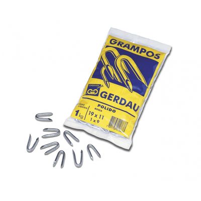 Grampo Cerca Gerdau 1X9 Galv c/20pcs