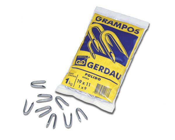 Grampo Cerca Gerdau 1X9 Galv c/20pcs