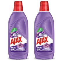 Kit 2 Limpador Ajax Festa Das Flores Lavanda 500ML