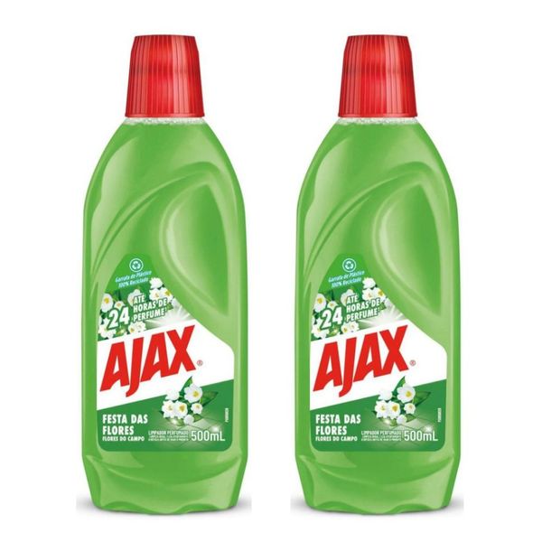 Kit 2 Limpador Ajax Festa Das Flores - Flores do Campo 500Ml