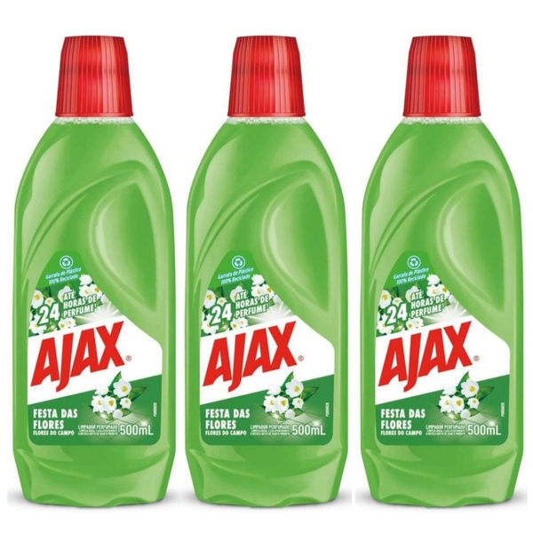 Kit 2 Limpador Diluível Ajax Festa Das Flores - Flores do Campo 500Ml