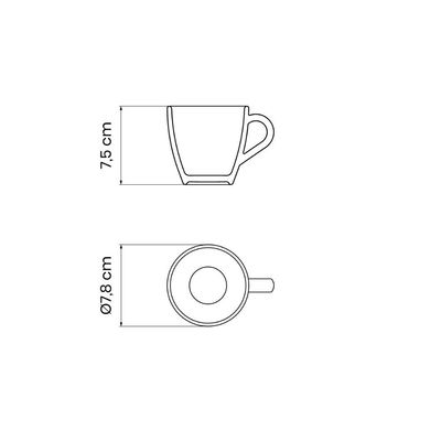 Xícara Cappuccino Tramontina Paola HS em Porcelana 200 ml