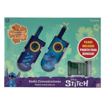 Walkie Talkie Infantil com Lanterna Stitch