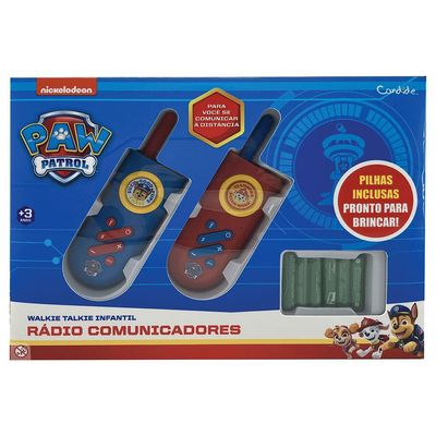 Walkie Talkie Infantil com Lanterna Patrulha Canina